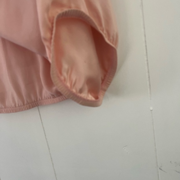 100% Silk Blouse Top Shirt Bill Hallman size Small Pink Peach Silk - Picture 3 of 14